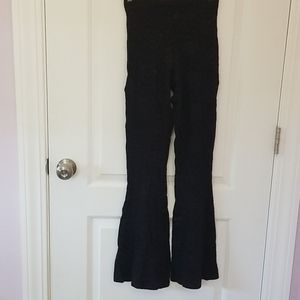 Vintage 90's Sheer Floral Bell Bottom Leggings